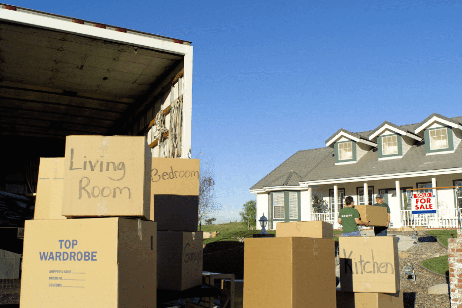 Moving truck that's moving boxes locally or long-distance with The Moving Guys in Rapid City.