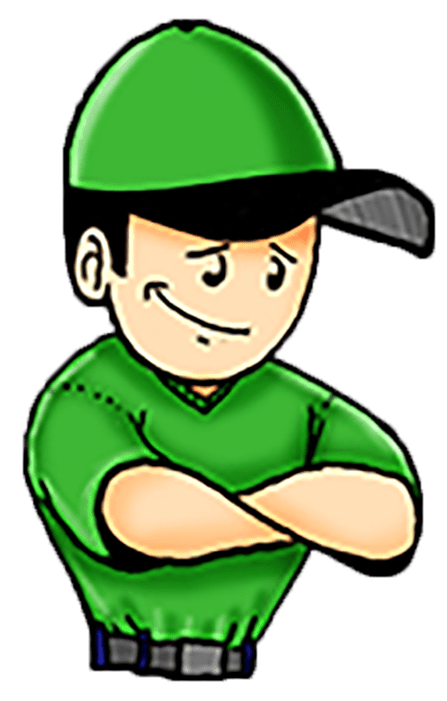 Logo of moving guy wearing green