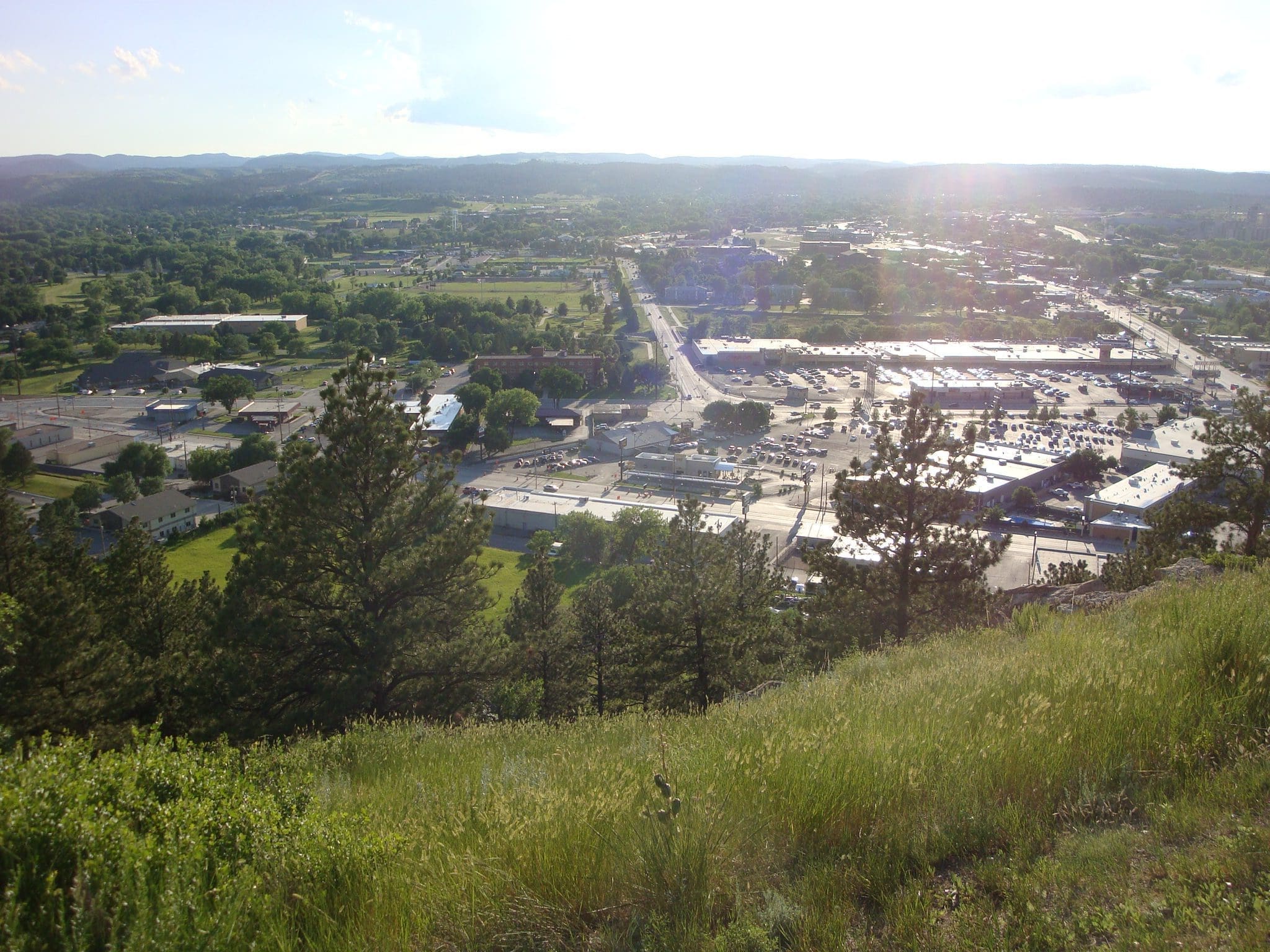 Wide shot of Baken Park in Rapid City, South Dakota